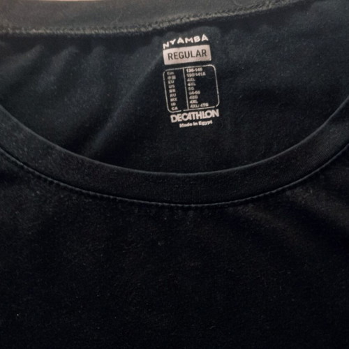 Decathlon sleeveless shirt with printed shirt gift, black, size 3XL-4XL