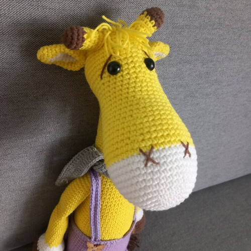 Handmade giraffe doll Carlos new, height 55 cm