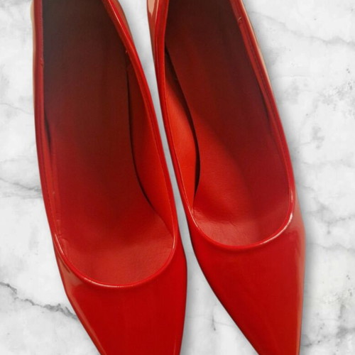 Red patent leather pumps new, unworn size 38
