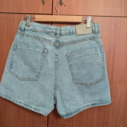 Pink Woman jean shorts-skirt used, size 38, like new