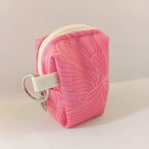 Bloom set handmade toiletry bag and small pouch new, pink