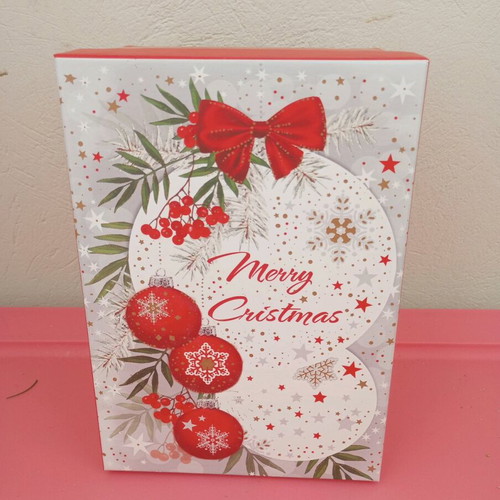 Christmas box new made of hard pressed paper
