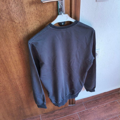 Long-sleeve thin shirt, size S, grey and blue