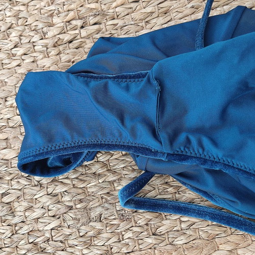 Pull & Bear velvet swimsuit blue size S used