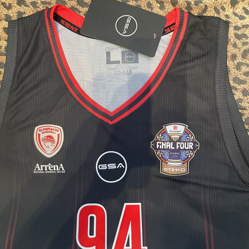 Olympiacos Fournier Large Final Four collectible jersey, new with tag