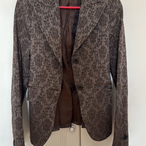 Brocade jacket collectible Massimo Dutti like new, black brown