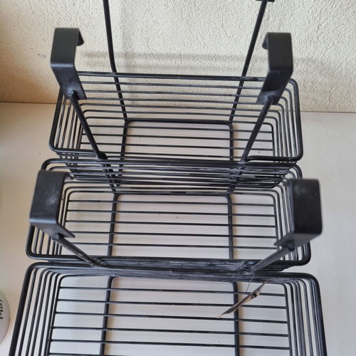 Vicko hanging metal organization shelf, black