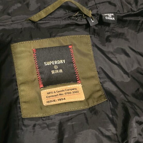 Superdry jacket used, winter, green, size L
