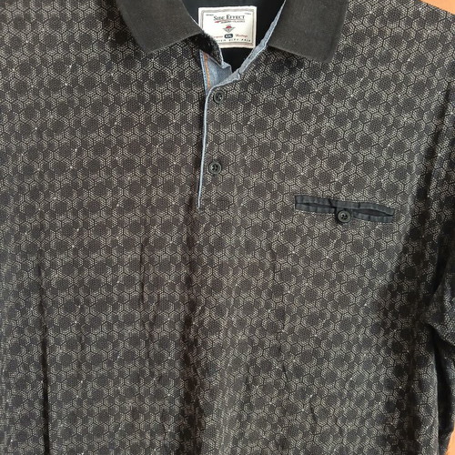 Side Effect polo shirt like new, XXL, black and gray