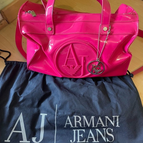 ArmaniJeans barrel-shaped handbag fuchsia like new