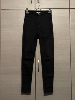 Pull & Bear Rana High Waist Skinny Jeans like new, black, EU 36