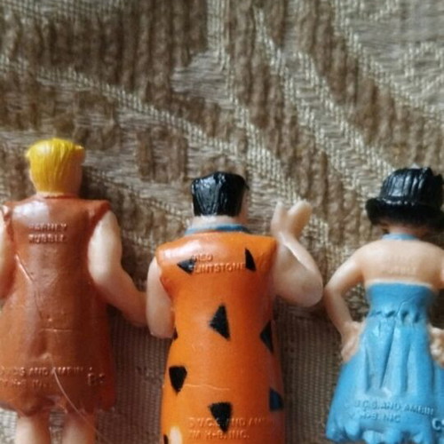 The Flintstones collectible figures used, vintage 90s, set of 3