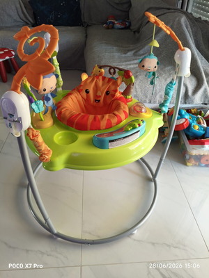 Fisher-Price Jumperoo Lion Activity Center like new with box