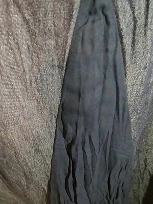 Dark denim skirt like new with fabric patches
