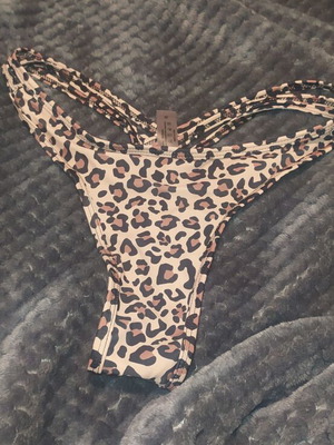 Animal print string bikini new, size M/L, beige brown