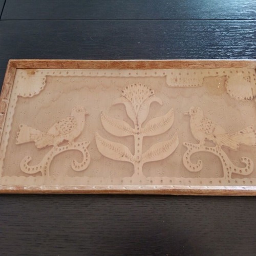 Set of two decorative serving trays