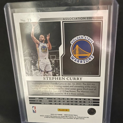 Stephen Curry 2023-24 Noir card like new, rare