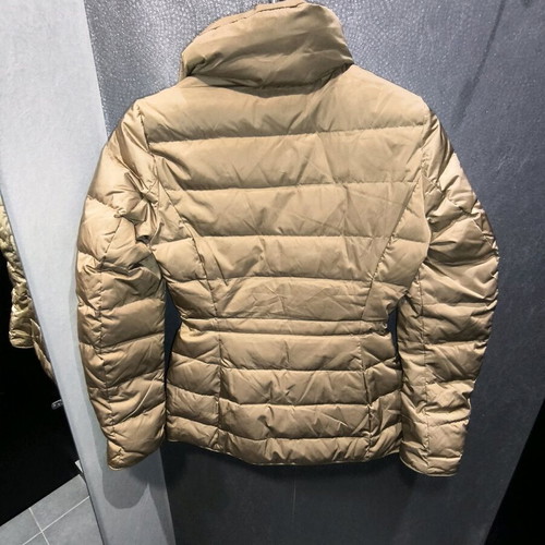 Zara down puffer jacket used, camel and gold colors