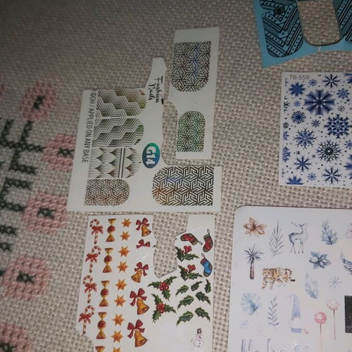 Nail tattoo stickers new, set of 5 pieces