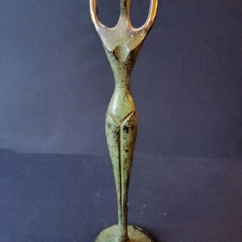 Bronze Ballerina Statue vintage Mid-Century Modern decoration