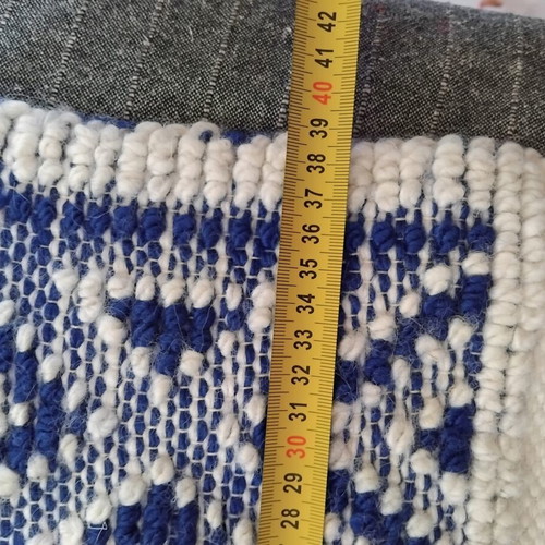 Handmade Wool Loom-Woven Rug 93x41 cm, like new