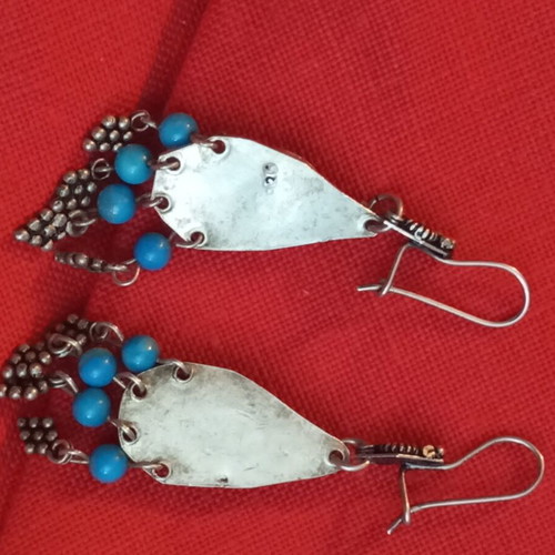 Silver 925 earrings with turquoise beads