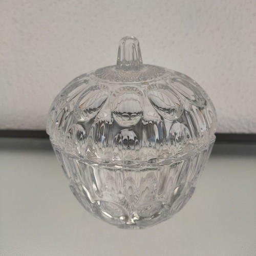 Glass fondantière with embossed design new