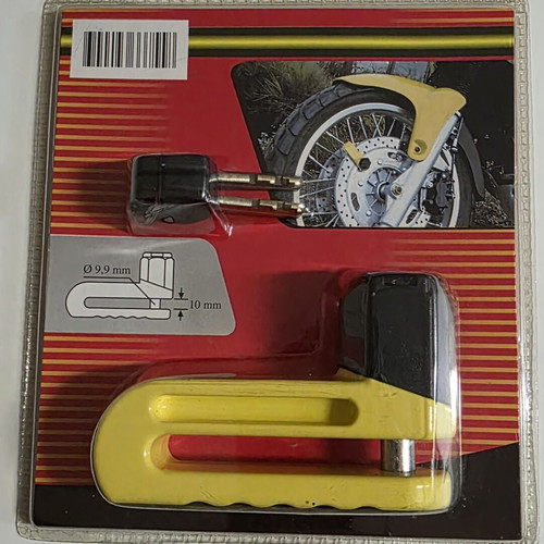 Disc Brake Lock for Motorcycle new, 9.9mm pin diameter with security keys