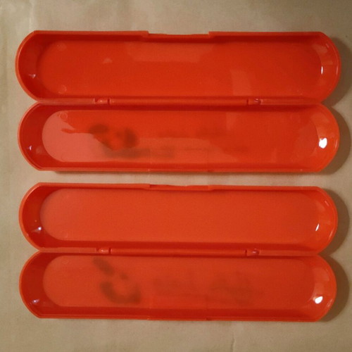 Plastic pencil cases new, pack of 2, '80s style
