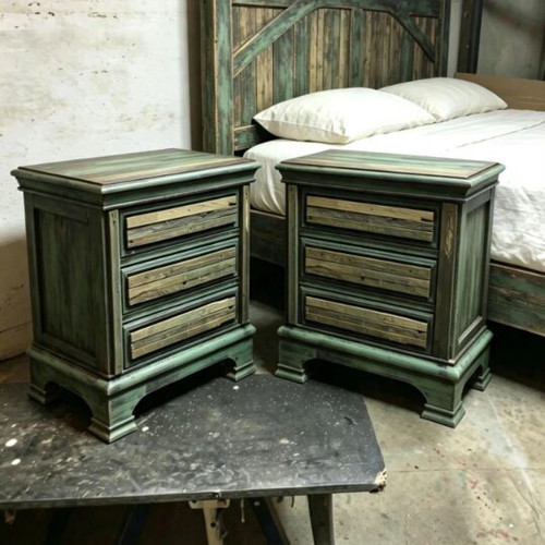 Rustic bedside tables