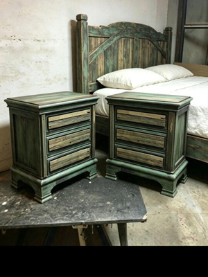 Rustic bedside tables