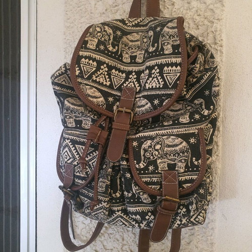 Backpack ethnic brown like new