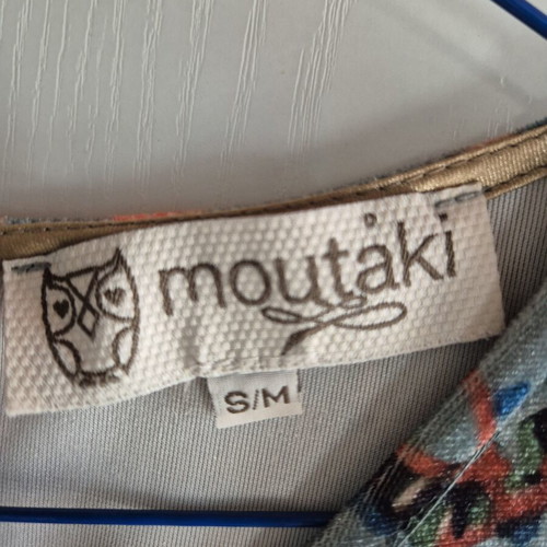 Moutaki dress like new, velour with beautiful pattern