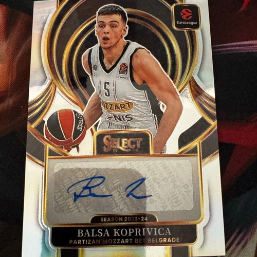 2025-26 Panini Select EuroLeague Silver Balsa Koprivica autograph card