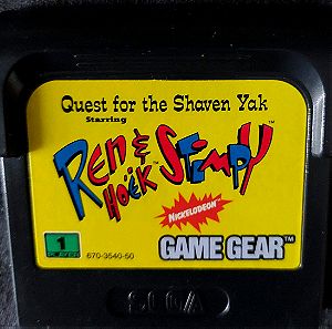 SEGA GG GAME GEAR REN AND STIMPY QUEST FOR THE SHAVEN YAK