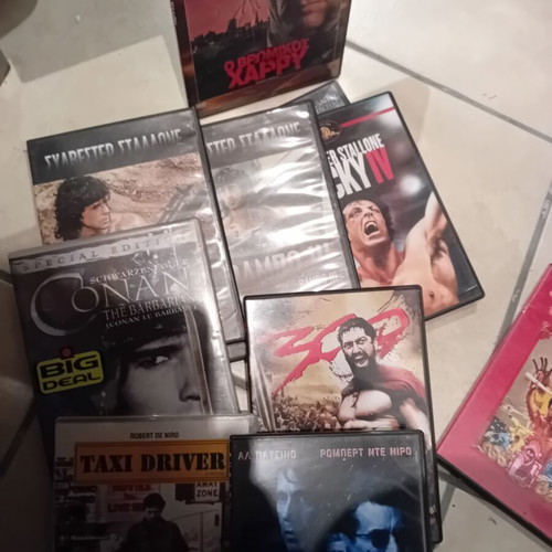 DVD collection, 20 pieces, action and adventure genres, with subtitles