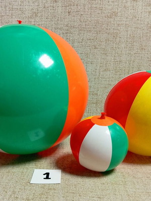 Beach Balls new, pack of 3, plastic vintage decorative