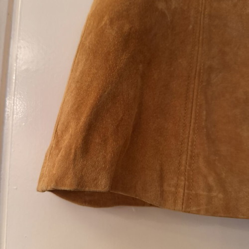 Zara beige leather skirt new, size XL with broken zipper