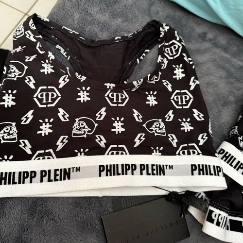Philipp Plein underwear women 2 bras large new black and white