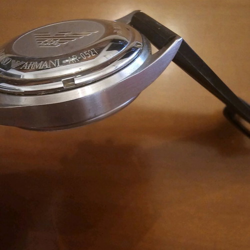 Emporio Armani wristwatch used, glass delayed