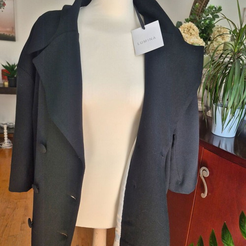 Lumina double-breasted jacket size M, new, black