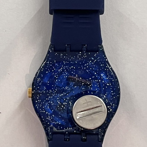 Swatch s@tease wristwatch, blue, silicone strap
