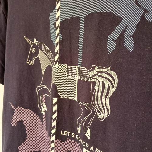 T shirt Antony Morato with unique print, like new, XL, dark blue