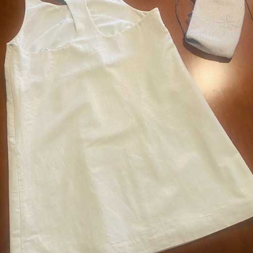 Mini dress vintage Kate Moss Topshop beige with gold thread like new, size M