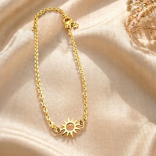 Steel bracelet gold new