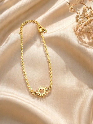 Steel bracelet gold new