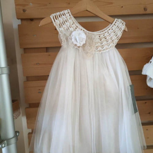 Baptism dress for girl new, size 1 for one year old