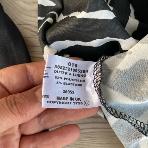 Jane Norman vintage mini zebra dress like new, size XS