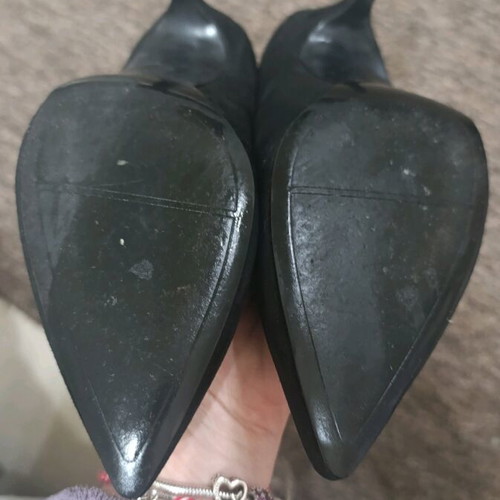 Stradivarius black pumps size 37 like new, 7.5 cm heel
