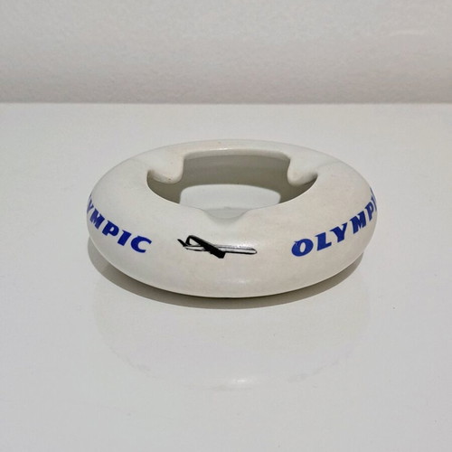 Ceramic collectible ashtray Property of Olympic Airways like new